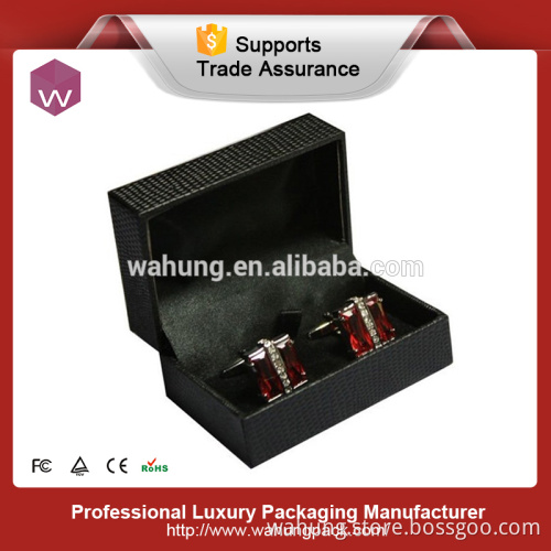 Fashionable jewelry small logo printing cufflink box (WH-0672)